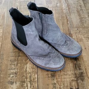 Hogan Gray Suede Oxford boots Size 2.5